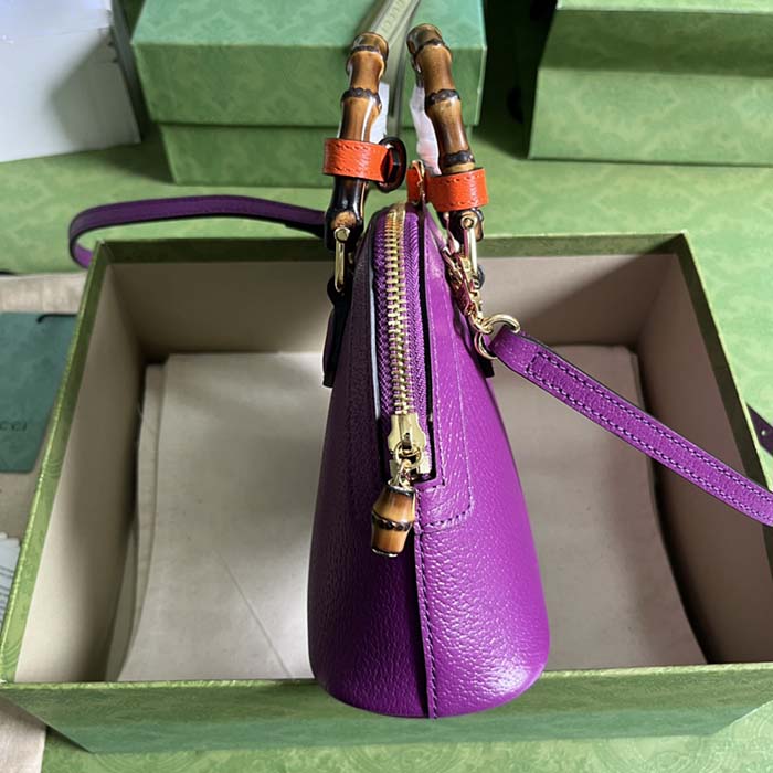 G*u*i gg women G*u*i diana mini tote bag purple leather double g