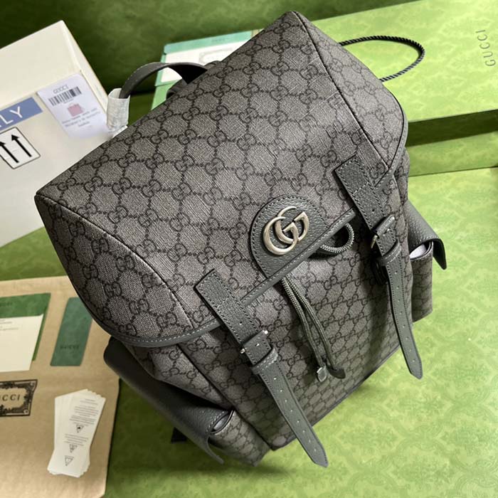 G*u*i unisex ophidia gg medium backpack grey black gg supreme canvas