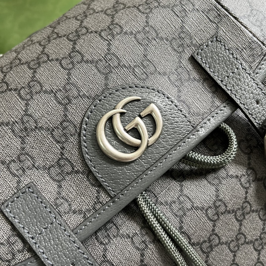 G*u*i unisex ophidia gg medium backpack grey black gg supreme canvas