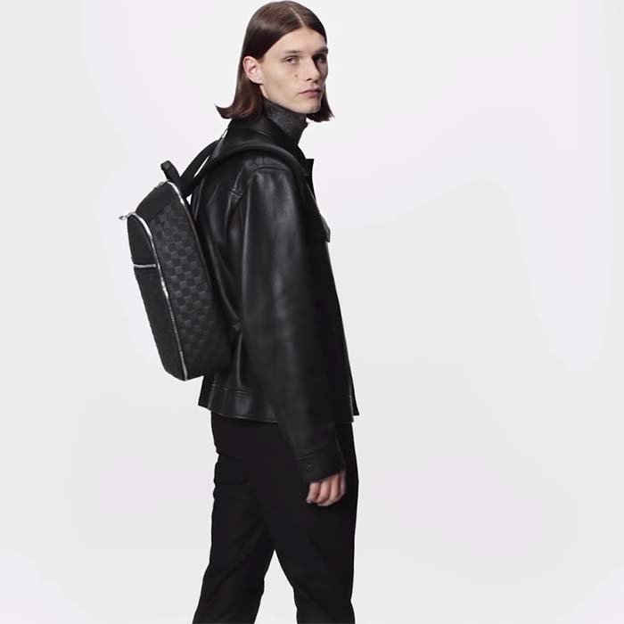 Louis Vuitton LV Unisex Michael Backpack NV2 Damier Infini Onyx Cowhide Leather