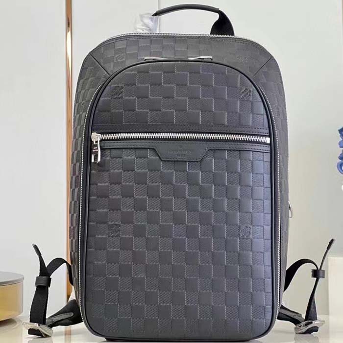Louis Vuitton LV Unisex Michael Backpack NV2 Damier Infini Onyx Cowhide Leather
