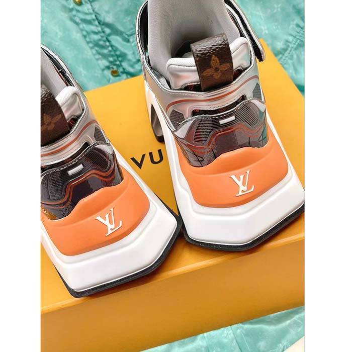Louis Vuitton Women LV Archlight 2.0 Platform Sneaker Orange Silver 5 Cm Heel