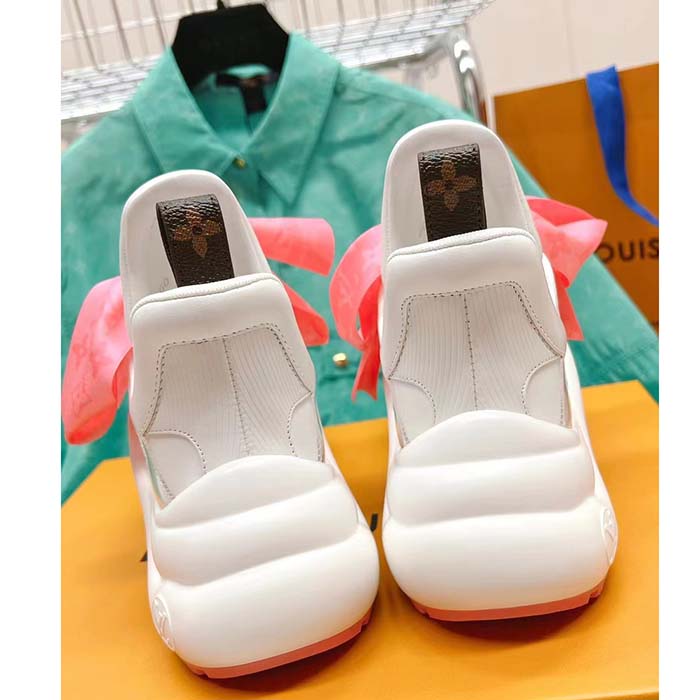 Louis Vuitton Women LV Archlight Sneaker Pink Mix Materials Monogram Ribbon Laces