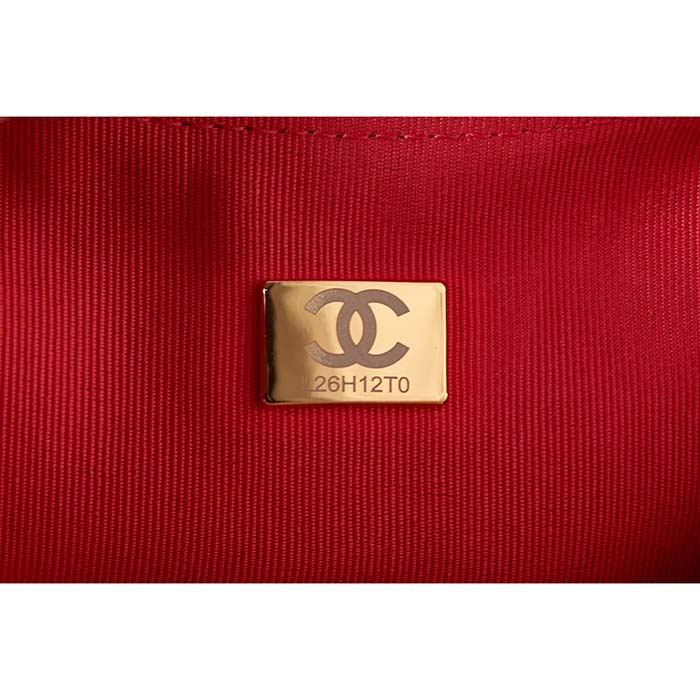 Chanel Women CC Small Hobo Bag Lambskin Shiny Light Gold Metal Pink
