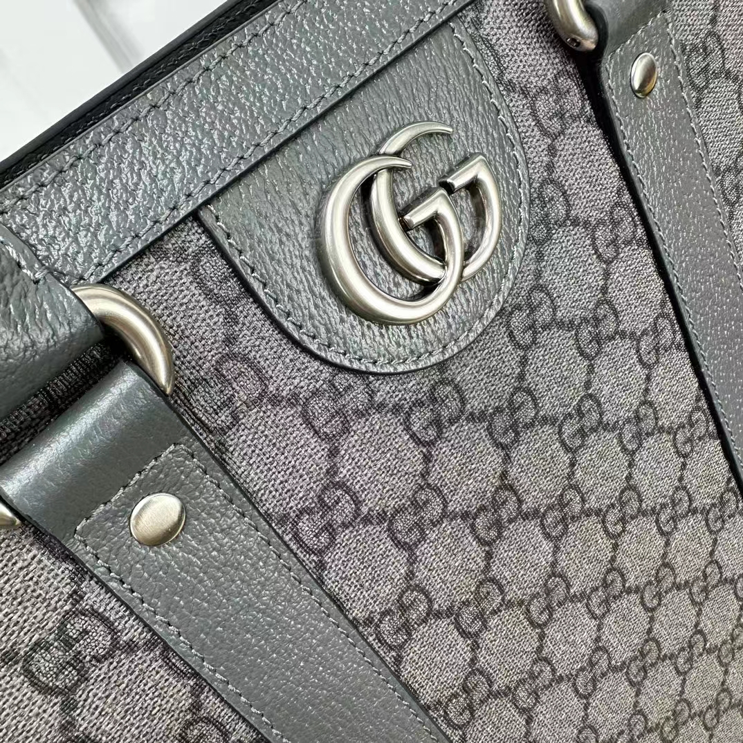 G*u*i gg unisex ophidia medium tote bag grey black gg supreme canvas