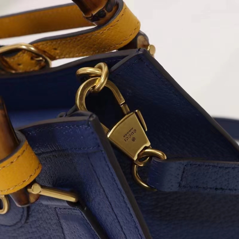 G*u*i gg women diana mini tote bag royal blue leather double g