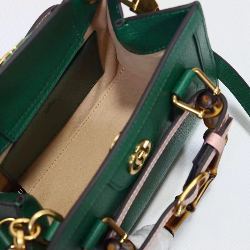 G*u*i gg women G*u*i diana mini tote bag green leather double g