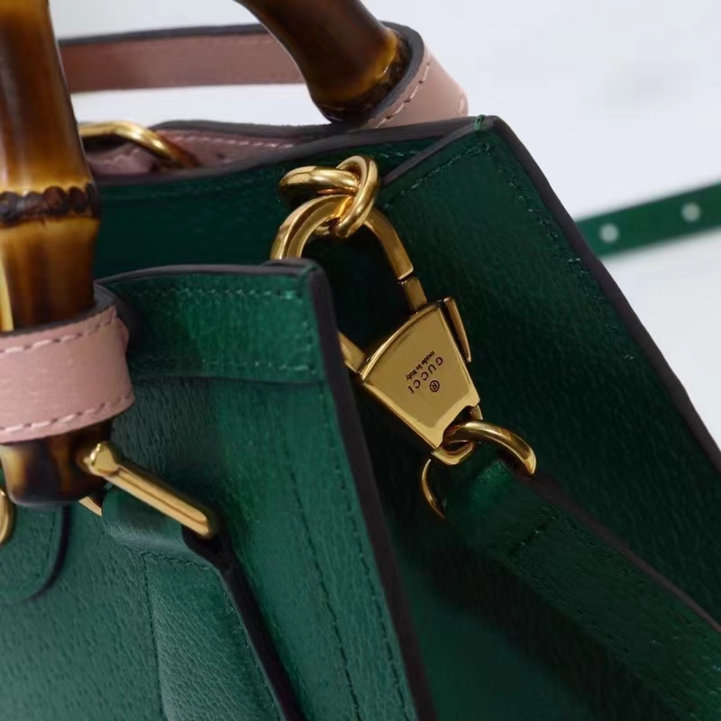 G*u*i gg women G*u*i diana mini tote bag green leather double g