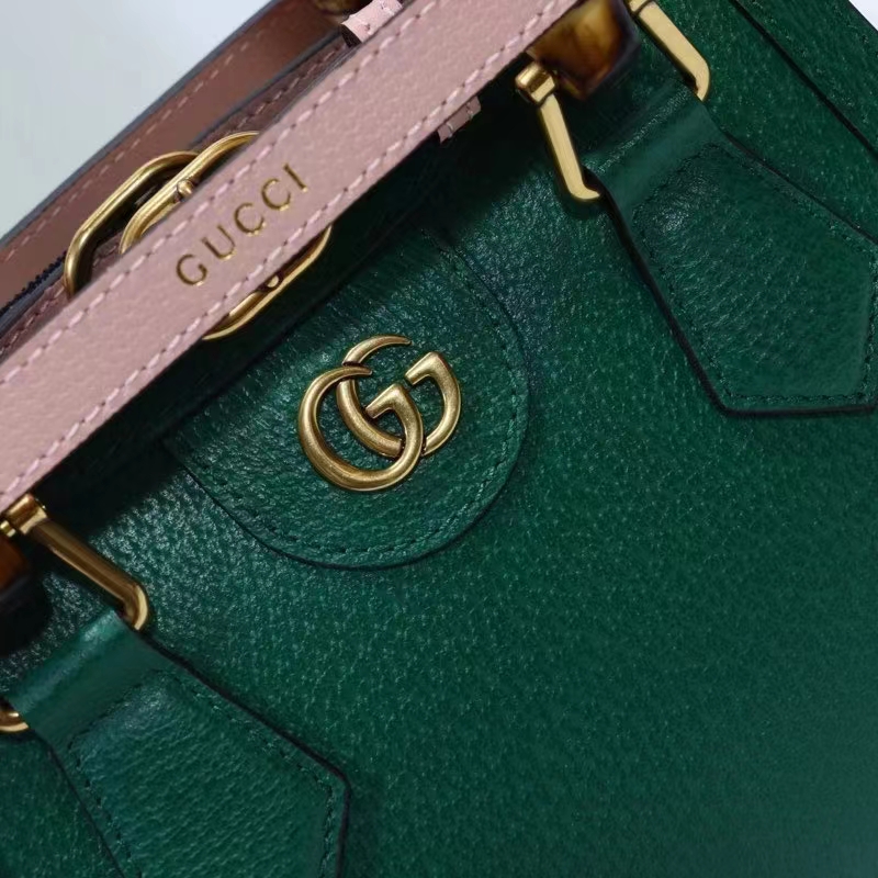 G*u*i gg women G*u*i diana mini tote bag green leather double g