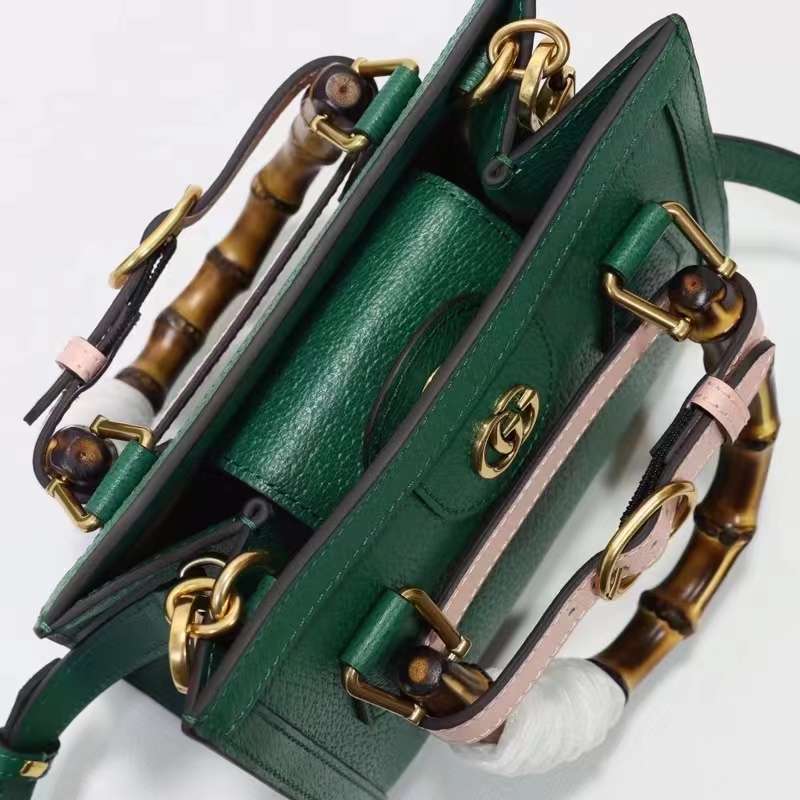 G*u*i gg women G*u*i diana mini tote bag green leather double g