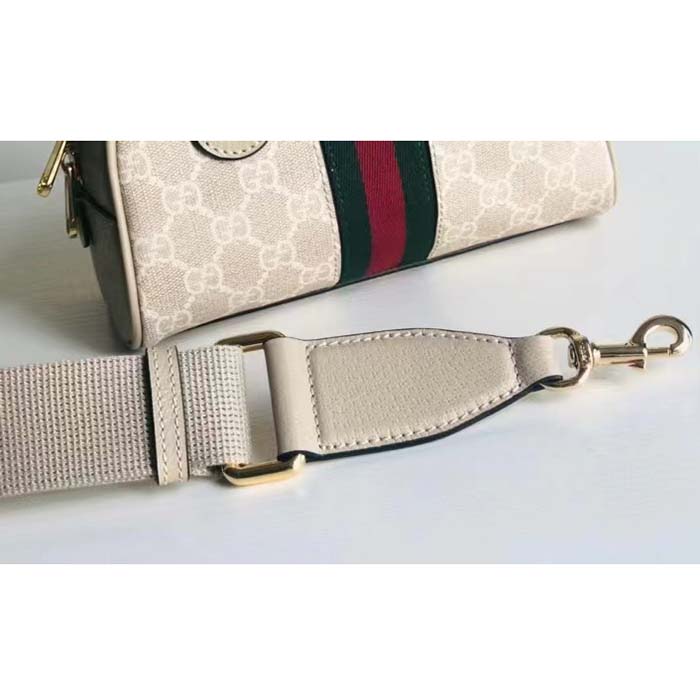 G*u*i gg women ophidia mini gg top handle bag white supreme canvas