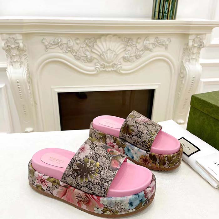 G*u*i unisex online exclusive flora sandal multicolor gg supreme flora print canvas