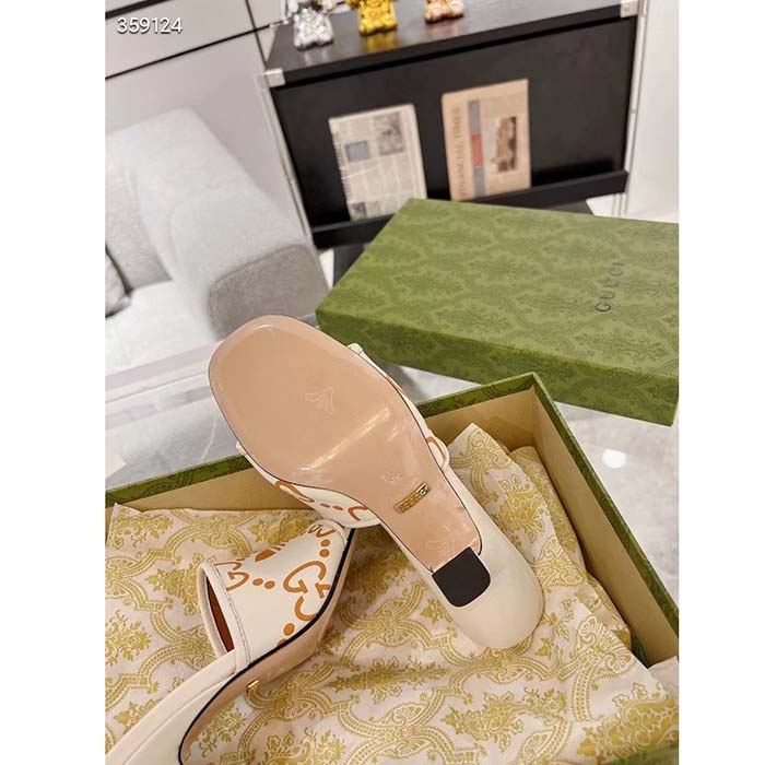 G*u*i women adidas x G*u*i slide sandal gg trefoil suede white leather