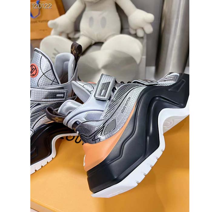 Louis Vuitton Women LV Archlight 2.0 Platform Sneaker Grey Silver 5 Cm Heel