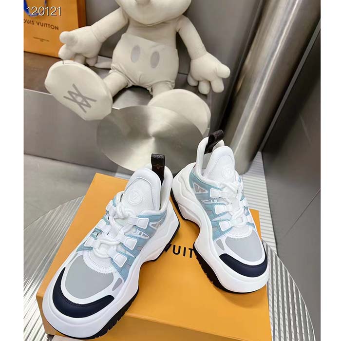 Louis Vuitton Women LV Archlight Sneaker Blue Gray Mix Materials 5 Cm Heel