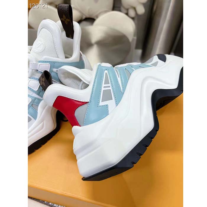 Louis Vuitton Women LV Archlight Sneaker Blue Gray Mix Materials 5 Cm Heel