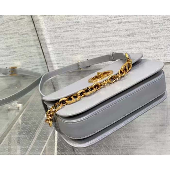 Dior Women CD 30 Montaigne Avenue Bag Ethereal Gray Box Calfskin