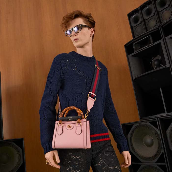 G*u*i gg women diana mini tote bag pink leather double g