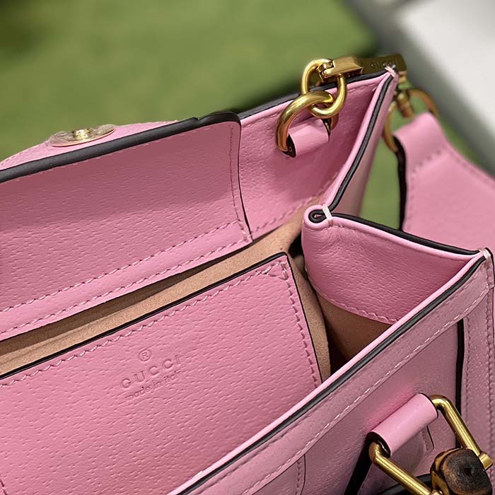 G*u*i gg women diana mini tote bag pink leather double g