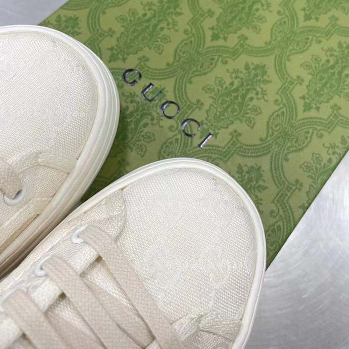 G*u*i unisex gg sneaker white original gg canvas flat interlocking g 5 cm heel