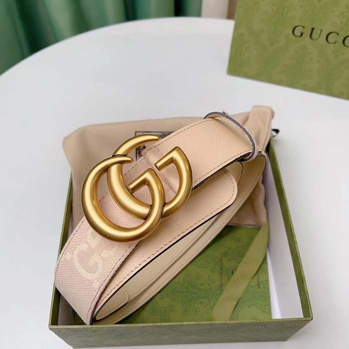 G*u*i unisex marmont jumbo gg belt beige light pink jumbo gg canvas