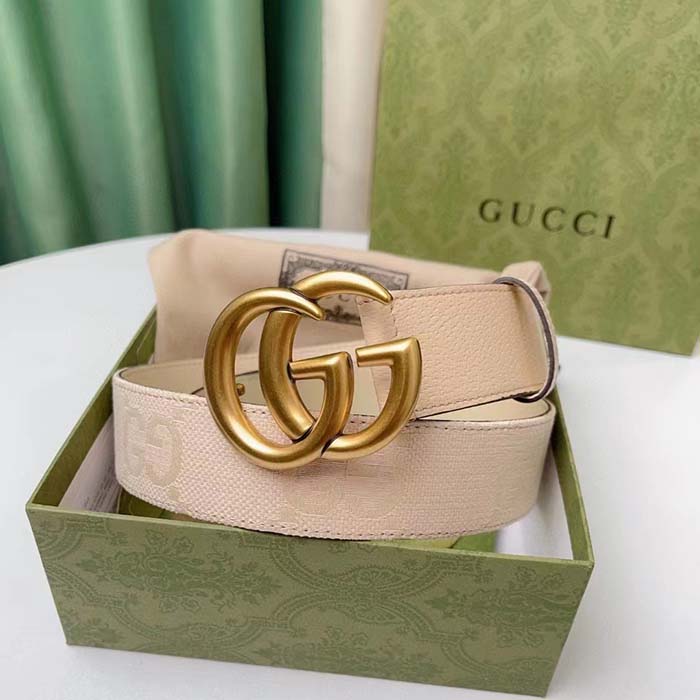 G*u*i unisex marmont jumbo gg belt beige light pink jumbo gg canvas