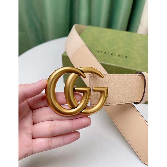 G*u*i unisex marmont jumbo gg belt beige light pink jumbo gg canvas