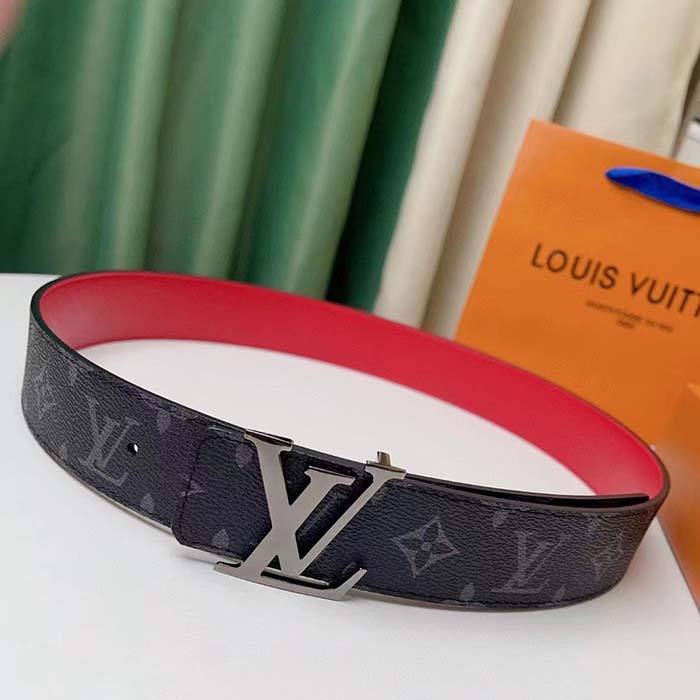 Louis Vuitton Unisex LV Initiales 40MM Reversible Belt Monogram Eclipse Canvas Front