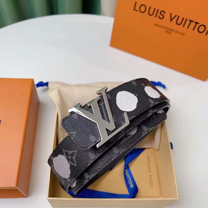 Louis Vuitton Unisex LV X YK Initiales 40MM Reversible Belt Monogram Eclipse Canvas Recto