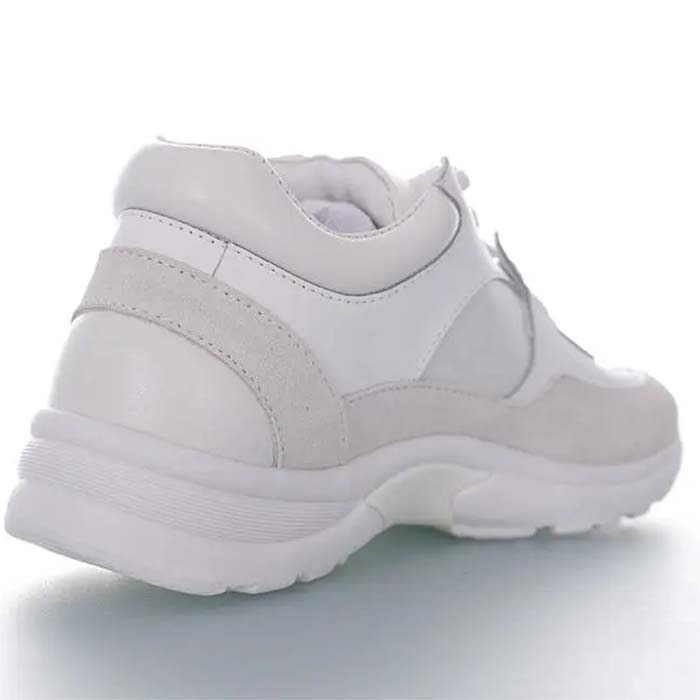 Chanel Women CC Low Top Sneakers Calfskin Suede Triple White