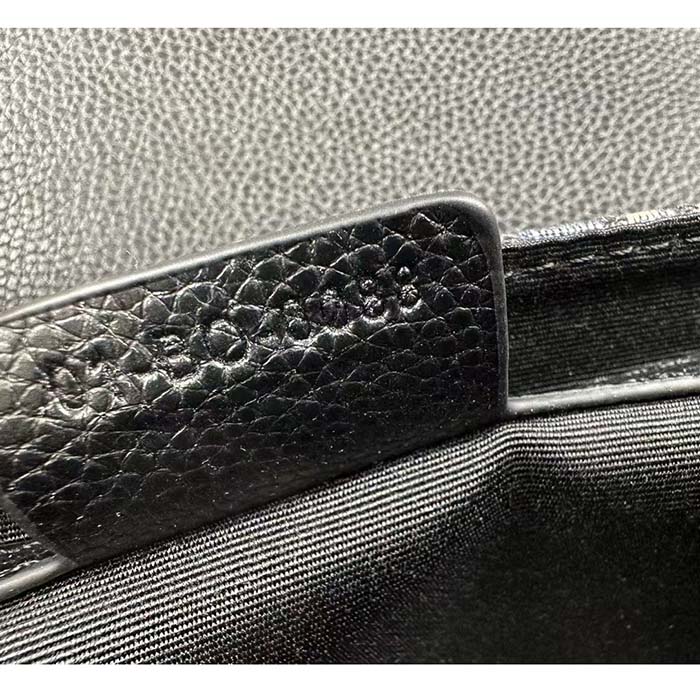 Dior Unisex CD Mini Saddle Bag Strap Beige Black Oblique Jacquard Black Grained Calfskin