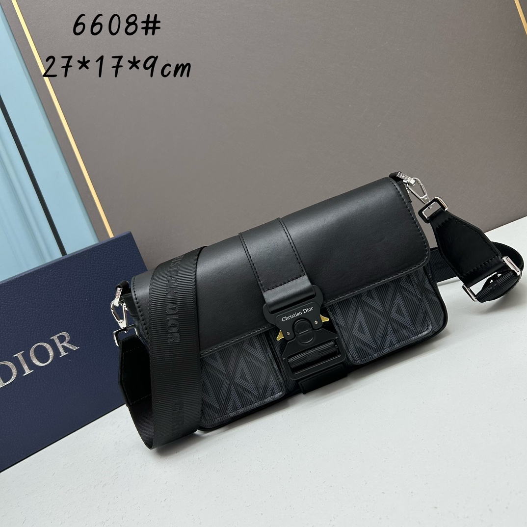 dior unisex hit the road bag strap black cd Di*m*nd canvas smooth calfskin