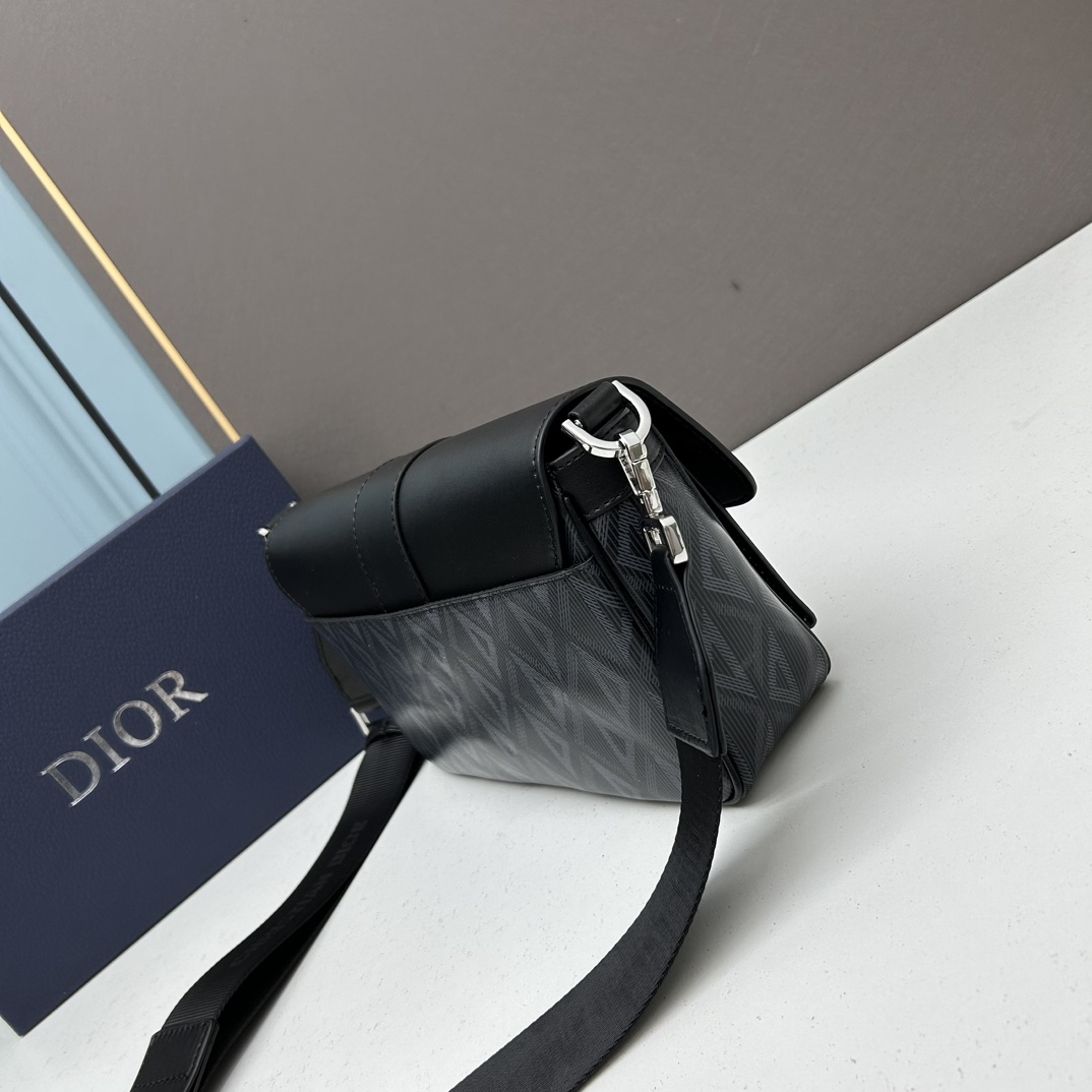dior unisex hit the road bag strap black cd Di*m*nd canvas smooth calfskin