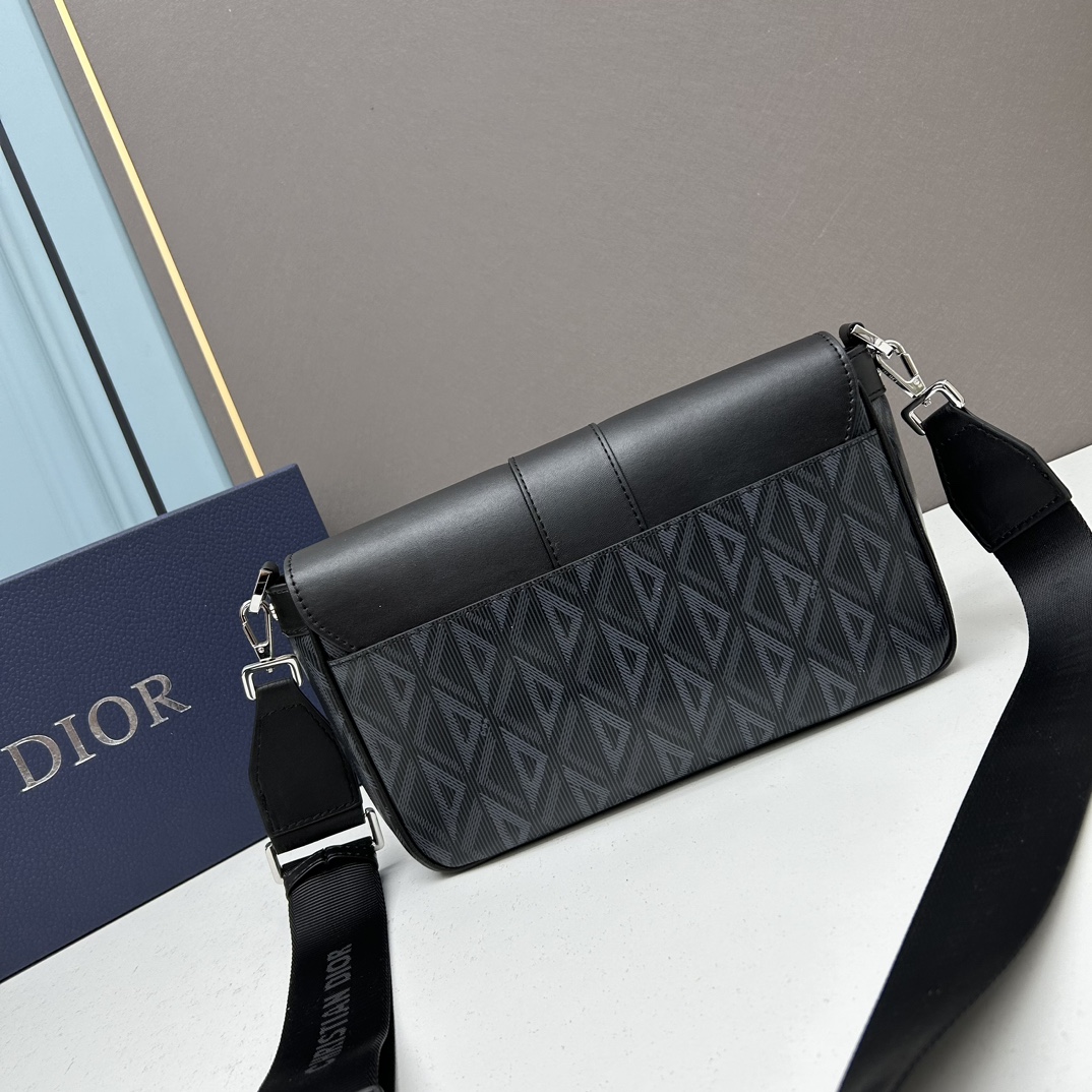 dior unisex hit the road bag strap black cd Di*m*nd canvas smooth calfskin