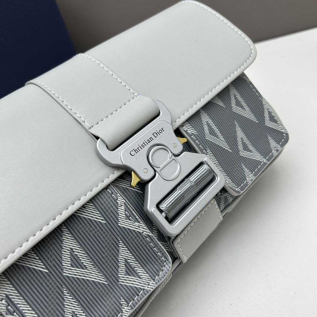 dior unisex hit the road bag strap gray cd Di*m*nd canvas smooth calfskin