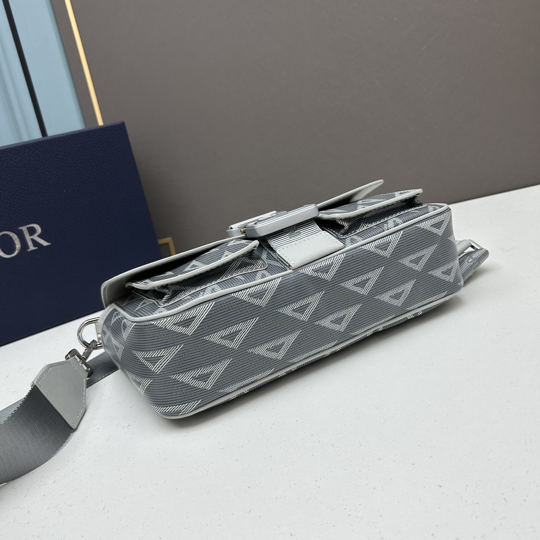 dior unisex hit the road bag strap gray cd Di*m*nd canvas smooth calfskin