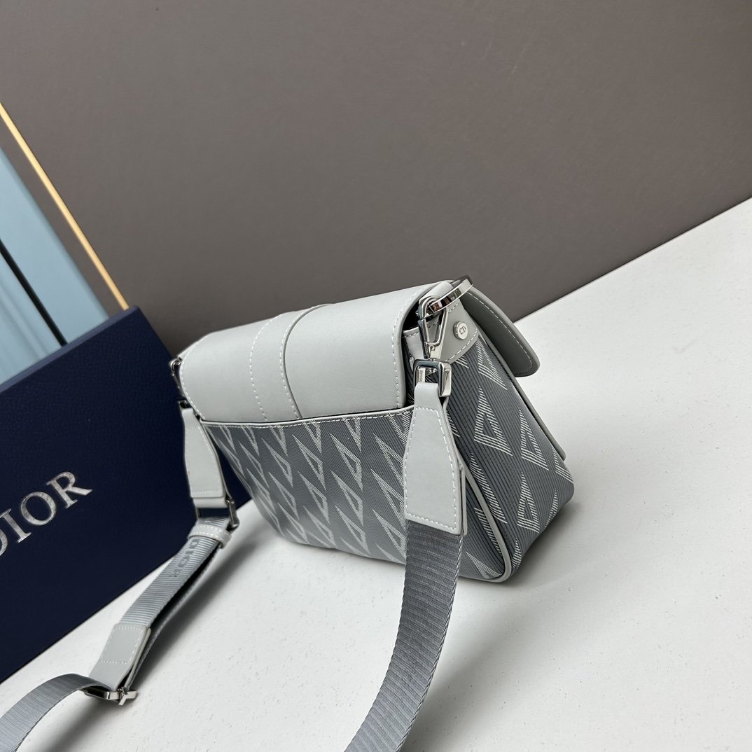 dior unisex hit the road bag strap gray cd Di*m*nd canvas smooth calfskin