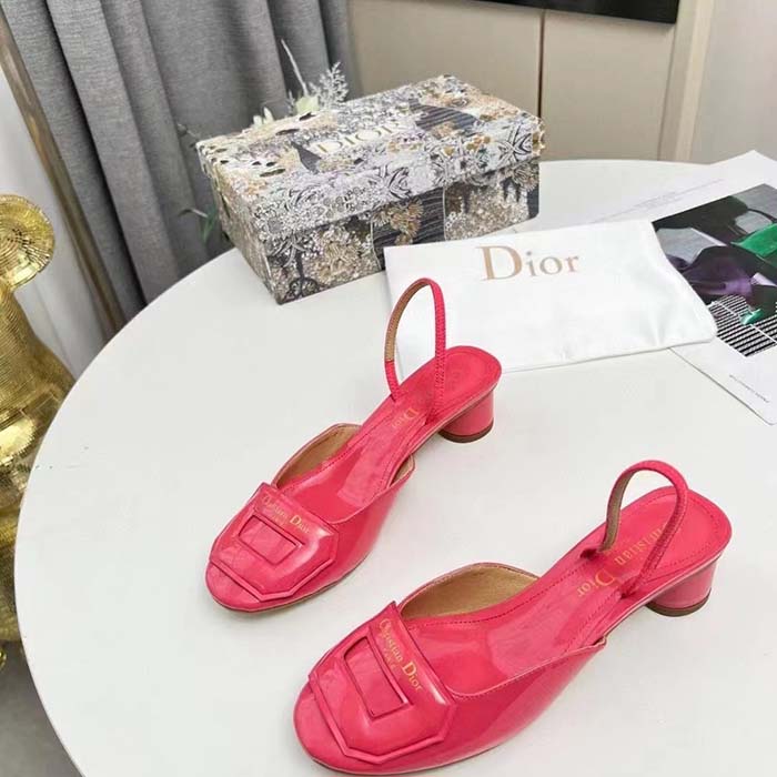 Dior Women CD Day Slingback Pump Indy Pink Patent Calfskin