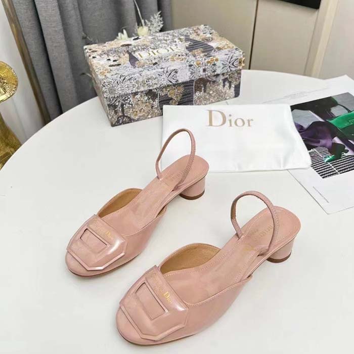 Dior Women CD Day Slingback Pump Nude Patent Calfskin