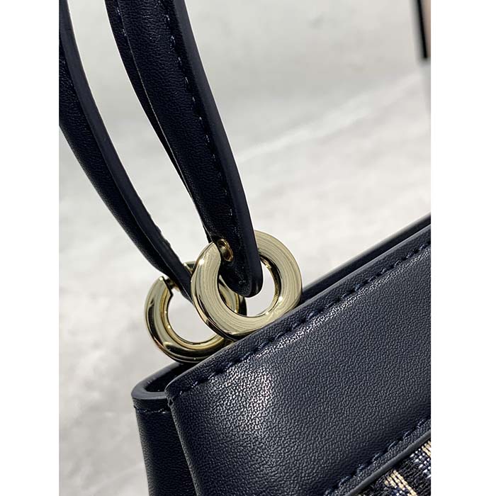 Dior Women CD Medium Dior Key Bag Blue Dior Oblique Jacquard