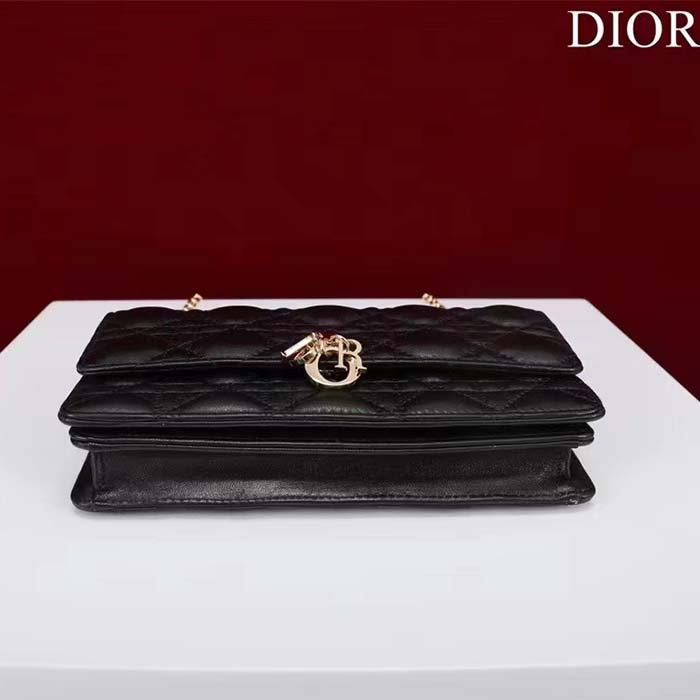 Dior Women CD Miss Dior Mini Bag Black Cannage Lambskin