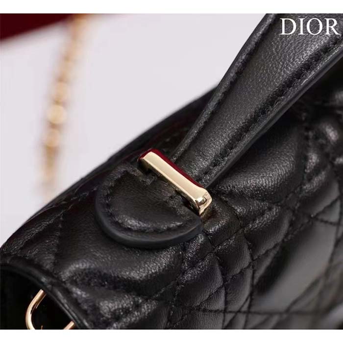 Dior Women CD Miss Dior Mini Bag Black Cannage Lambskin