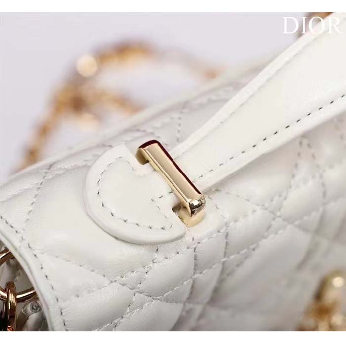 Dior Women CD Miss Dior Mini Bag Latte Cannage Lambskin