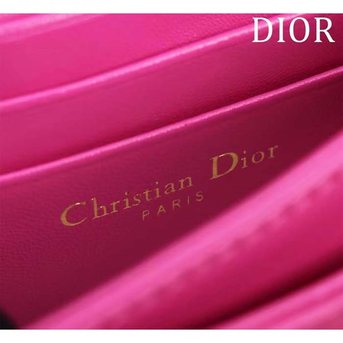 Dior Women CD Miss Dior Mini Bag Rani Pink Cannage Lambskin