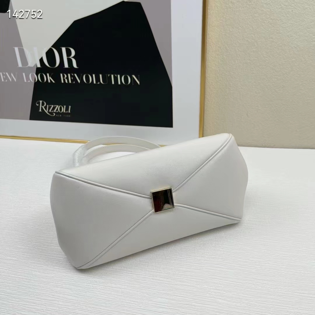 Dior Women CD Small Dior Key Bag Dusty Ivory Box Calfskin