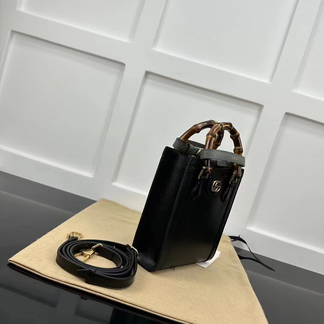 G*u*i gg women G*u*i diana mini tote bag double g black leather
