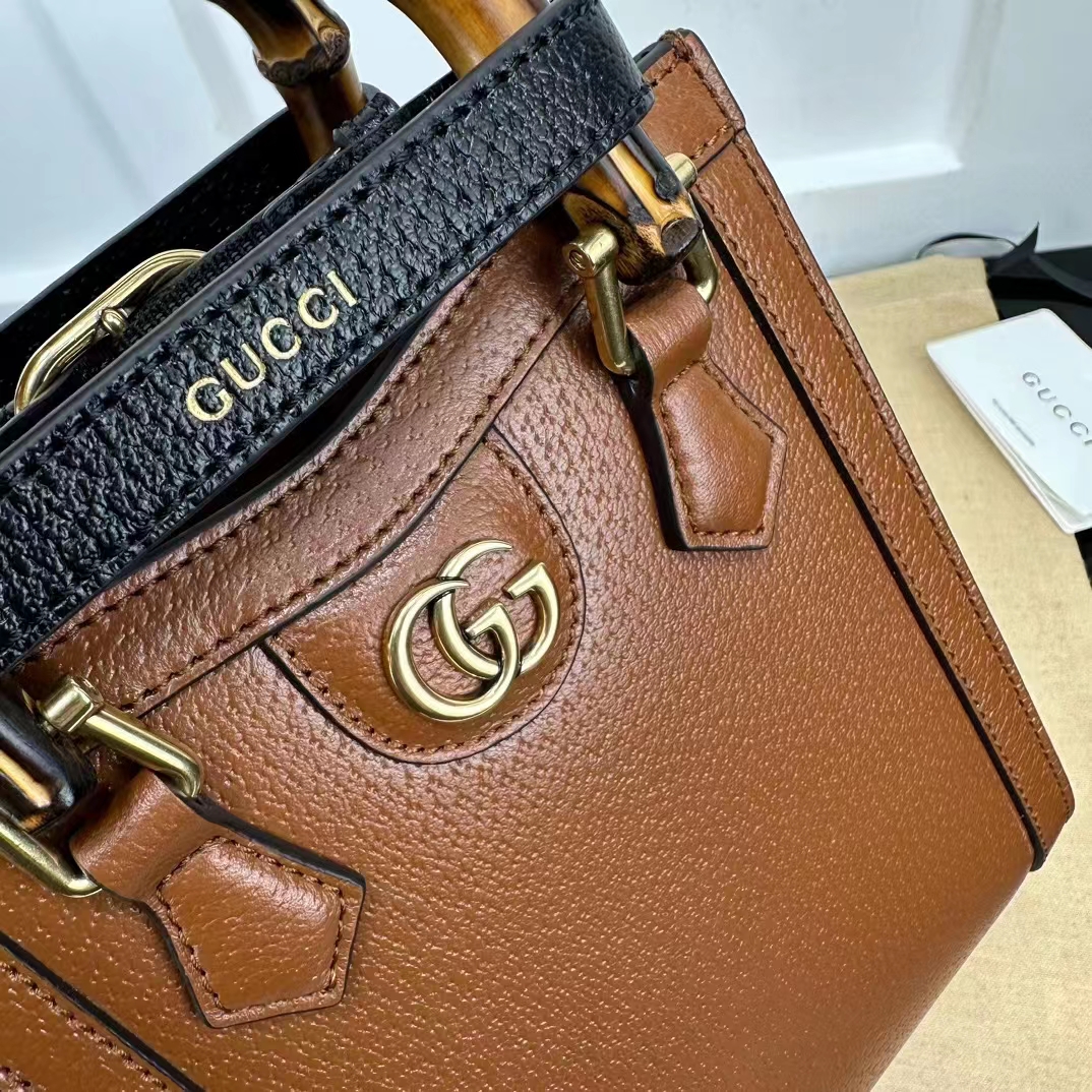 G*u*i gg women G*u*i diana mini tote bag double g cuir leather