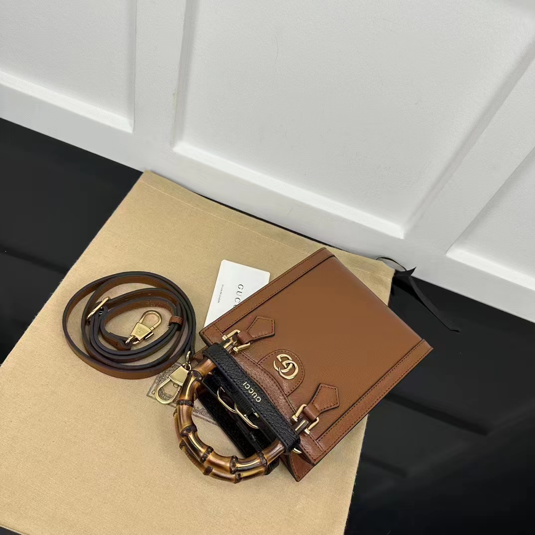 G*u*i gg women G*u*i diana mini tote bag double g cuir leather