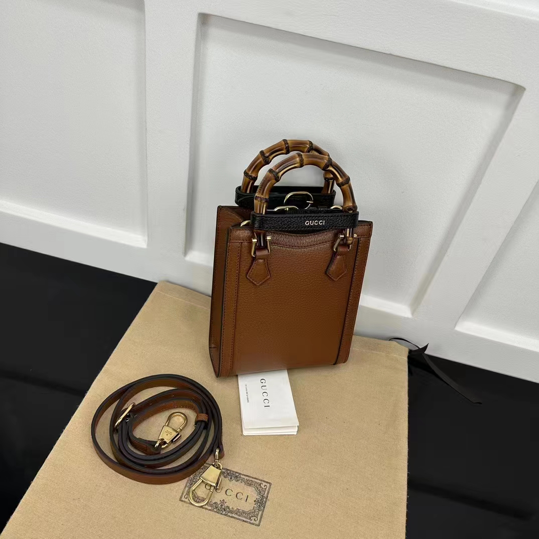 G*u*i gg women G*u*i diana mini tote bag double g cuir leather