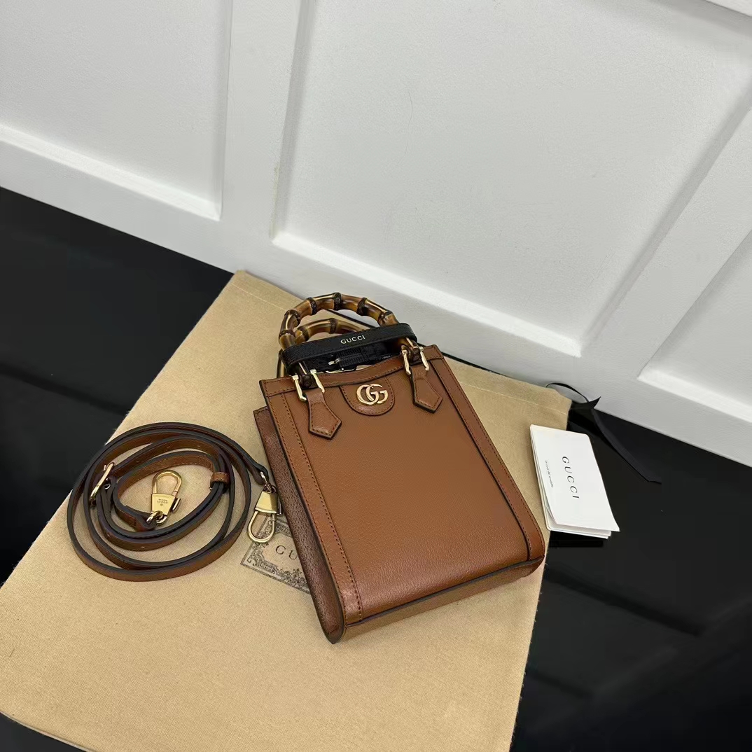 G*u*i gg women G*u*i diana mini tote bag double g cuir leather